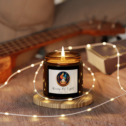 Wicks of Light - Scented Soy Candle (Multi-Size, Amber Jar)