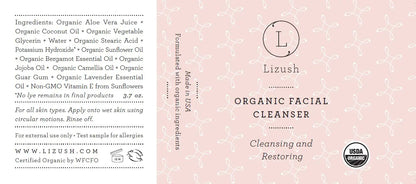 ORGANIC FACIAL CLEANSER Cleansing and Restoring