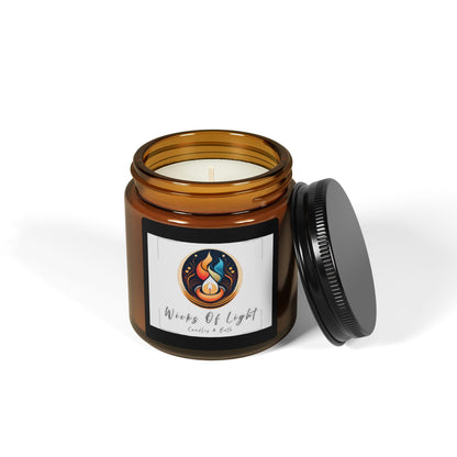 Wicks of Light - Scented Soy Candle (Multi-Size, Amber Jar)