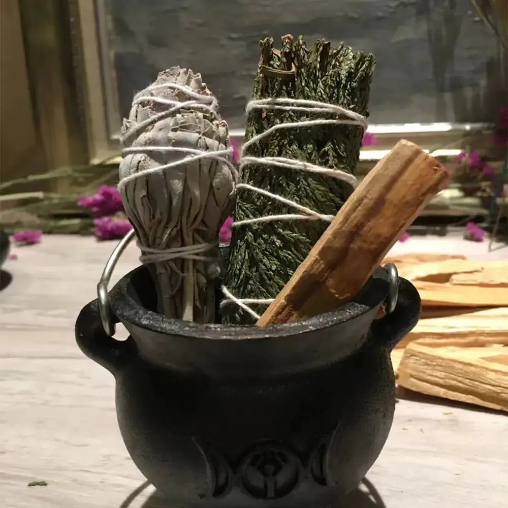 White Sage Incense Sticks Bundle And Candle