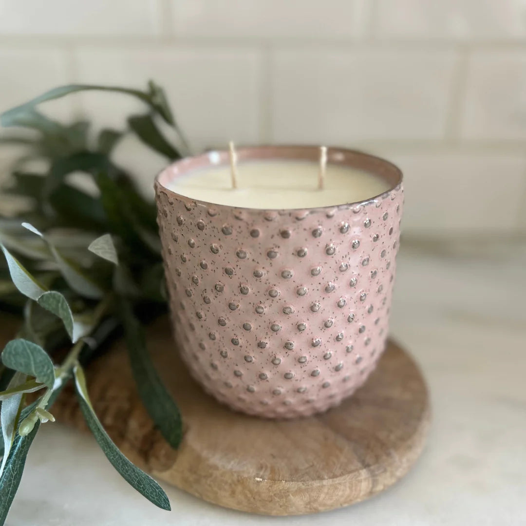 Spring Home Decor Dusty Pink Limited Edition Soy Candle by TLC Candle Co.