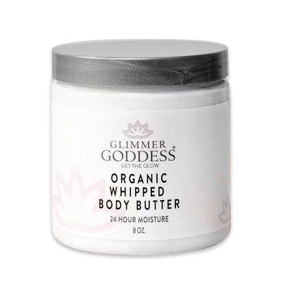 Rose Lavender Scent Organic Whipped Body Butter Vegan 24 Hr Hydration 8 oz