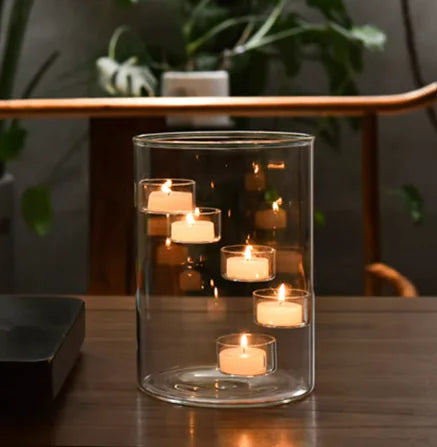 Large Rotating Glass Candle Holder